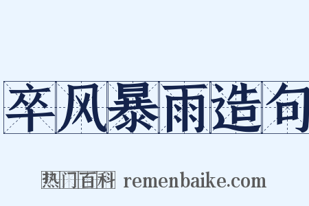 卒风暴雨造句是什么意思的图片